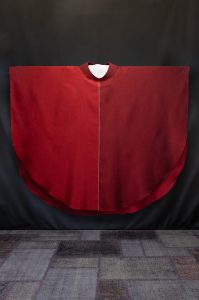 Casula rossa in cotone chiaro/scuro