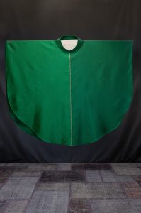 Casula verde in cotone chiaro/scuro