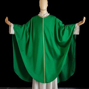 Casula rinascimentale semplice colore verde
