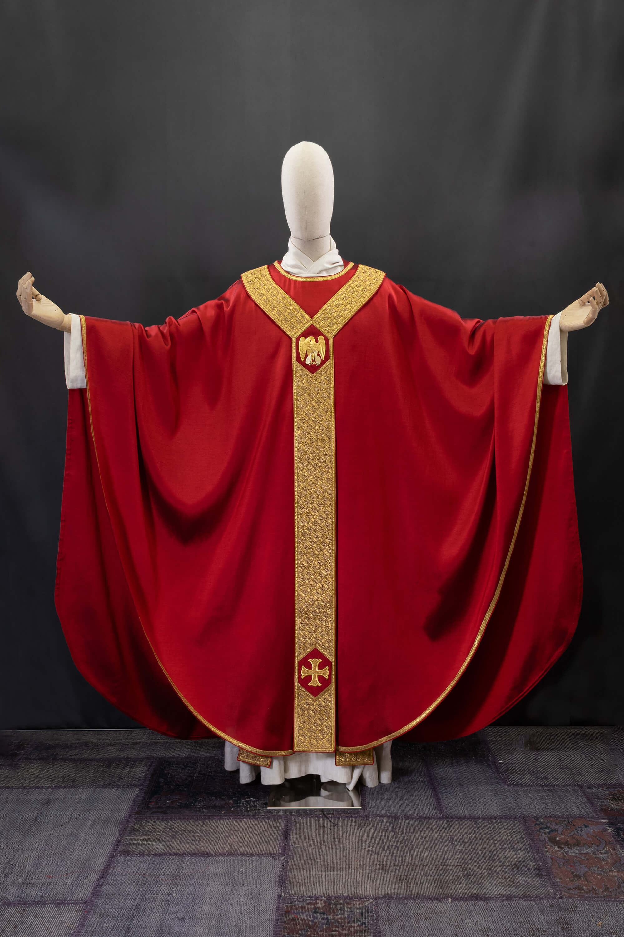 Red renaissance chasuble